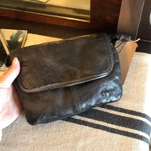 NWT Bed Stu Leather Ziggy Clutch Crossbody Belt Bag Black DD Retail $195 - Picture 4 of 15